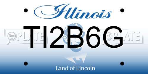 TI2B6G Illinois License Plate
