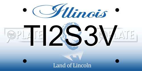 TI2S3V Illinois License Plate