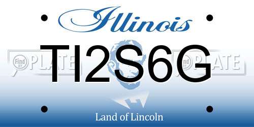 TI2S6G Illinois License Plate