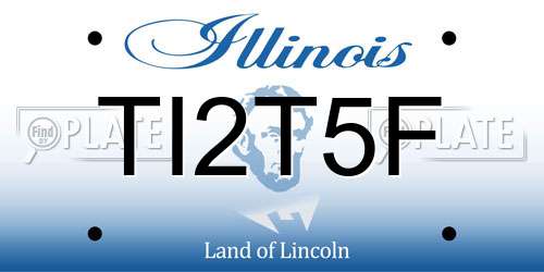 TI2T5F Illinois License Plate