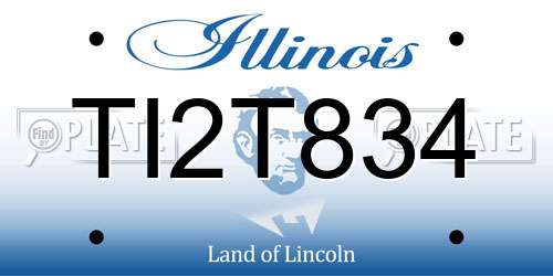 TI2T834 Illinois License Plate