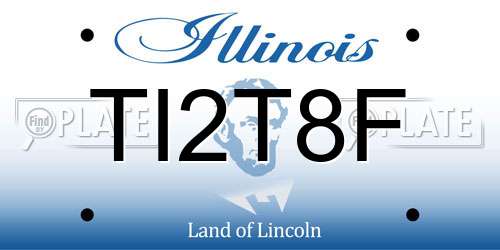 TI2T8F Illinois License Plate