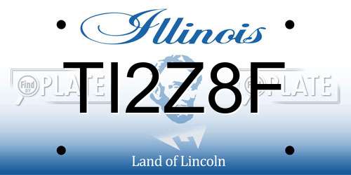 TI2Z8F Illinois License Plate