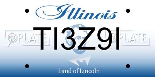 TI3Z9I Illinois License Plate