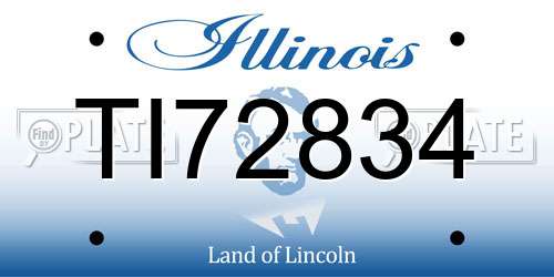 TI72834 Illinois License Plate