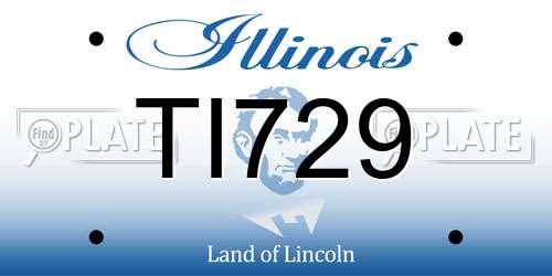 TI729 Illinois License Plate