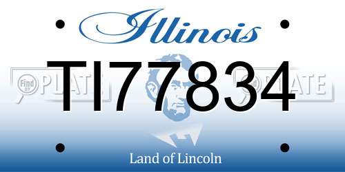 TI77834 Illinois License Plate