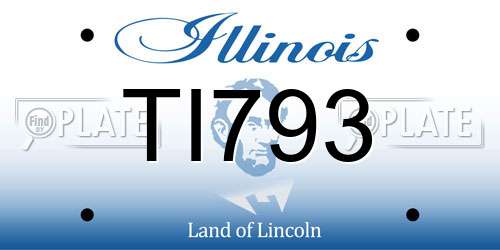 TI793 Illinois License Plate