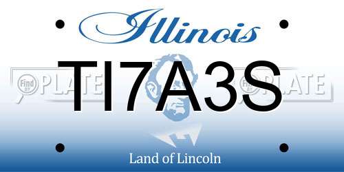 TI7A3S Illinois License Plate