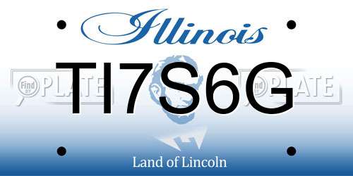 TI7S6G Illinois License Plate