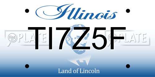 TI7Z5F Illinois License Plate