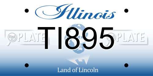 TI895 Illinois License Plate