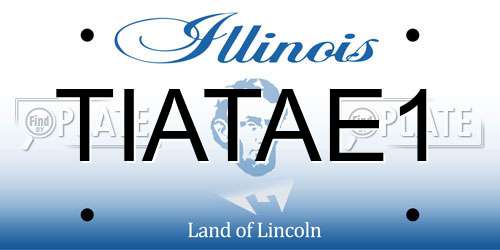 TIATAE1 Illinois License Plate