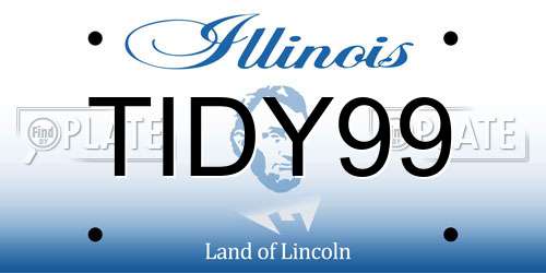 TIDY99 Illinois License Plate