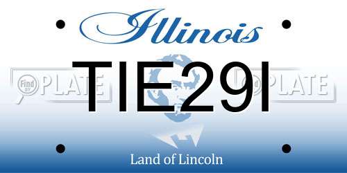 TIE29I Illinois License Plate
