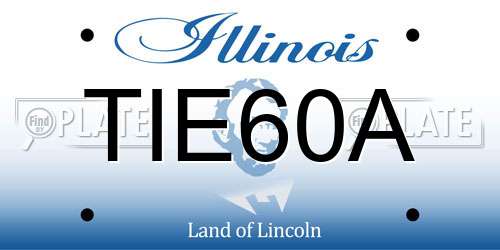 TIE60A Illinois License Plate