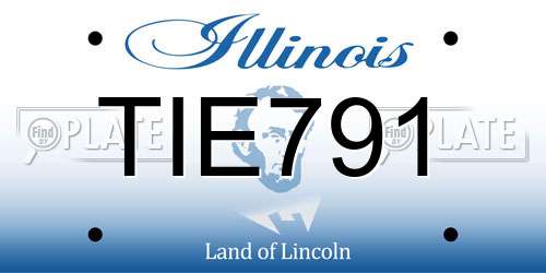 TIE791 Illinois License Plate