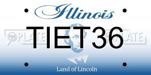 TIET36 Illinois License Plate