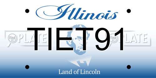 TIET91 Illinois License Plate