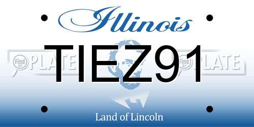 TIEZ91 Illinois License Plate