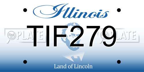 TIF279 Illinois License Plate