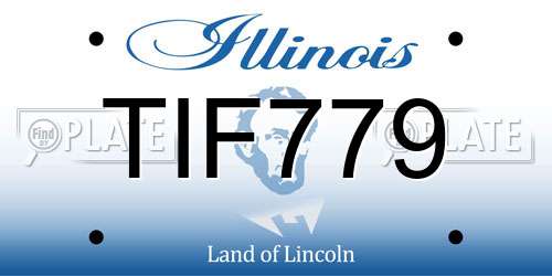 TIF779 Illinois License Plate