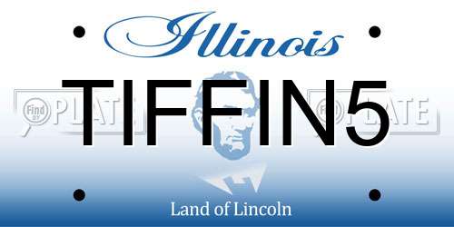 TIFFIN5 Illinois License Plate