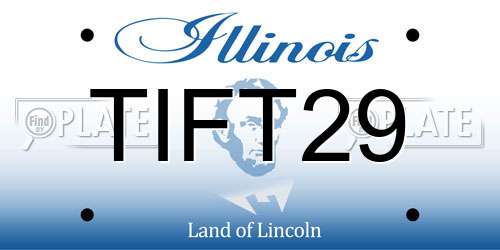 TIFT29 Illinois License Plate