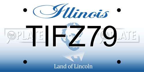 TIFZ79 Illinois License Plate