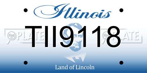 TII9118 Illinois License Plate