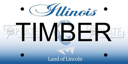 TIMBER Illinois License Plate