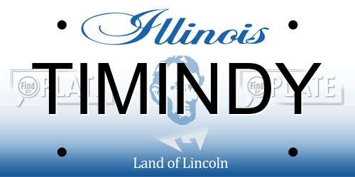 TIMINDY Illinois License Plate