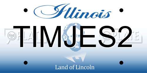 TIMJES2 Illinois License Plate