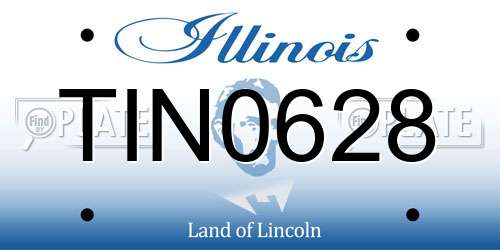 TIN0628 Illinois License Plate