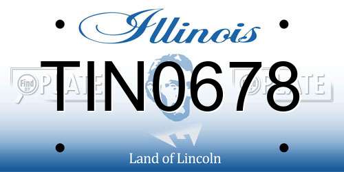 TIN0678 Illinois License Plate