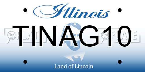 TINAG10 Illinois License Plate