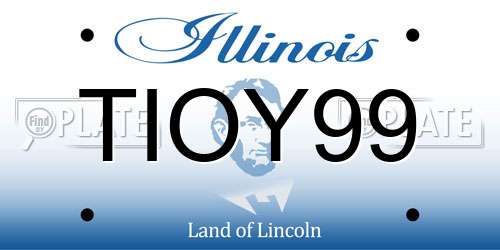 TIOY99 Illinois License Plate