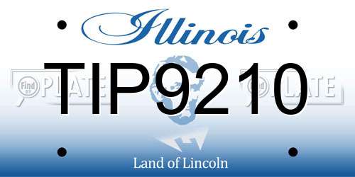 TIP9210 Illinois License Plate