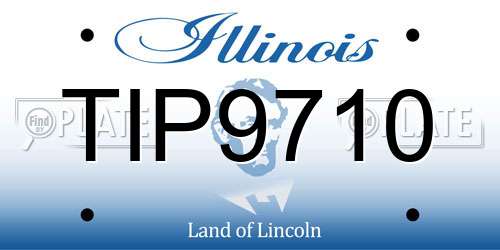 TIP9710 Illinois License Plate