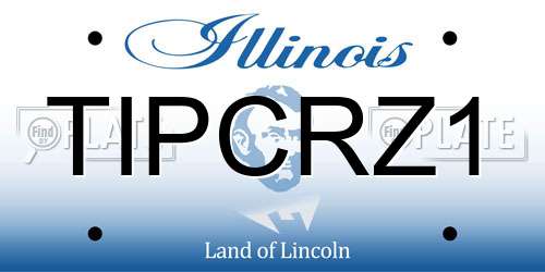 TIPCRZ1 Illinois License Plate