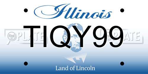 TIQY99 Illinois License Plate