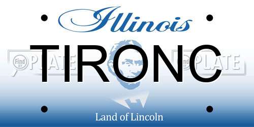 TIRONC Illinois License Plate