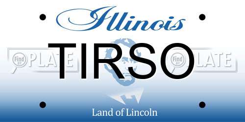TIRSO Illinois License Plate