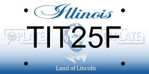 TIT25F Illinois License Plate