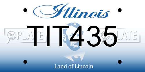TIT435 Illinois License Plate