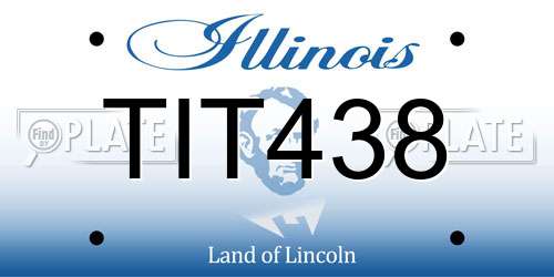 TIT438 Illinois License Plate