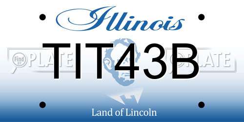 TIT43B Illinois License Plate