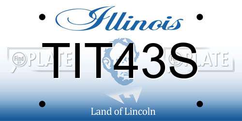 TIT43S Illinois License Plate