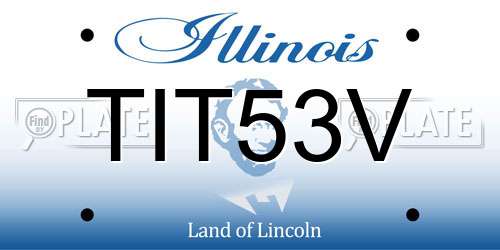 TIT53V Illinois License Plate