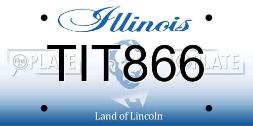 TIT866 Illinois License Plate